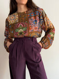 PRE ORDINE • Camicina handmade paisley violetta
