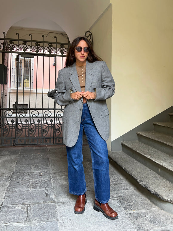 Blazer grigio pura lana
