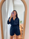 Pantaloncino cotone blu notte