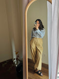 Pantalone sartoriale balloon beige