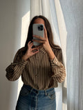 Camicia a righe con bottoni cuori
