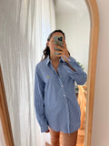 Combo pareo + camicia Ralph Lauren • fiori grandi e quadretti blu