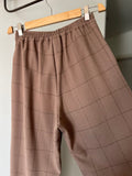 PRE ORDINE • Pantalone sartoriale con le pince lana beige quadri