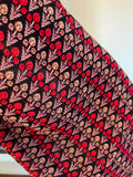 Camicia indiana incrociata fiorellini rossi