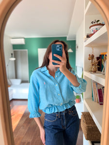 Camicia Gilbi Ralph Lauren turchese