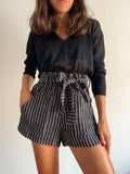 Pantaloncino nero e grigio