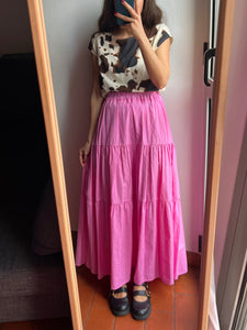 PRE ORDINE • Gonna rosa ricamata