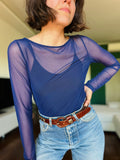 Maglia mesh blu