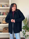 Cardigan trecce nero