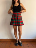 Minigonna tartan a pieghe