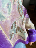 Camicia di seta viola tipo foulard