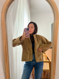Giacca trapuntata di velluto • beige