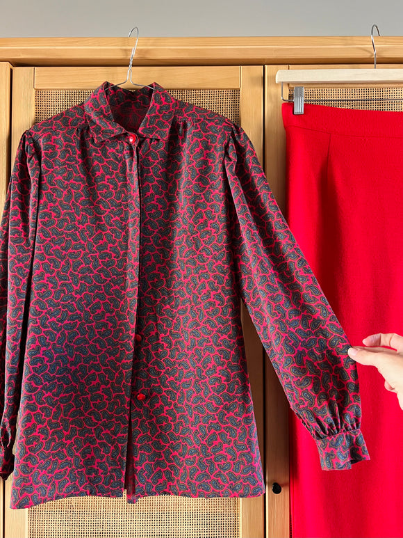 Camicia paisley di lana