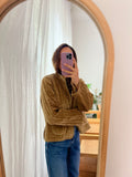 Giacca trapuntata di velluto • beige