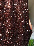 PRE ORDINE • Top paillettes marroni