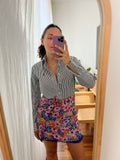 Combo pareo + camicia Ralph Lauren • righine nere e fiori grandi