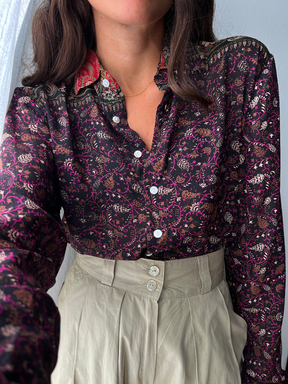 Camicia indiana modello maschile S/M nera