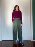 Pantalone Carlo cotone verde oliva