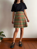 Gonna tartan a pieghe