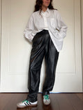Pantalone di pelle nero