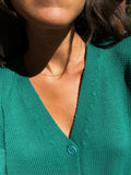 Cardigan corto verde