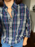 Camicia Gilbi Lacoste tartan blu