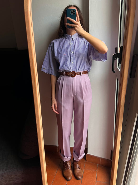 Pantalone lilla con pince