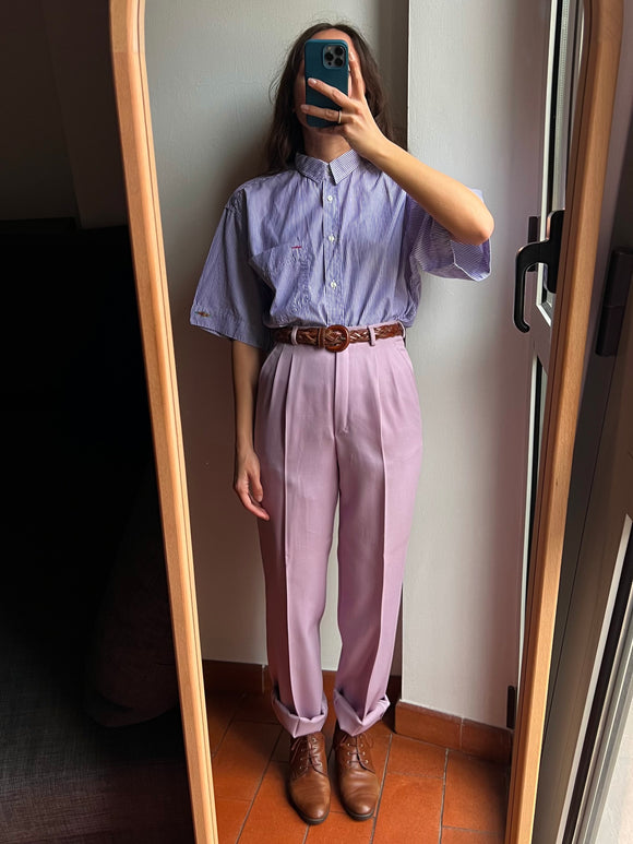 Pantalone lilla con pince