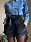 PRE ORDINE • Pantaloncino velluto nero