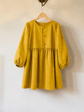 PRE ORDINE PERSONALIZZATO • Abito Bea giallo • corto • con le maniche