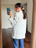Blazer grigio-azzurro doppio petto