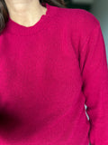 Maglione girocollo basic ciclamino