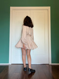 Abito con cintura satin beige