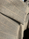 PRE ORDINE • Camicia ampia misto lana beige gessato