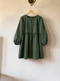 PRE ORDINE • Abito Bea verde • corto • con le maniche