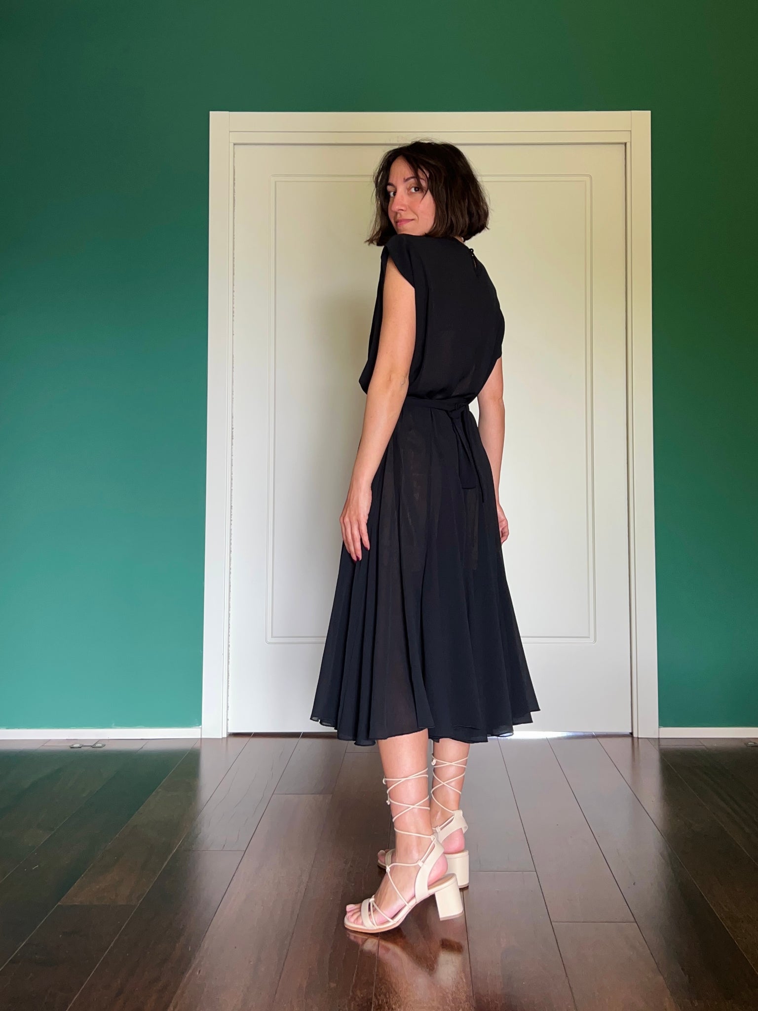 Abito da donna senza maniche a V Plus casual Abito da donna senza maniche a V Plus casual