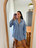 Combo pareo + camicia Ralph Lauren • azzurro fiori e quadretti