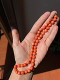 Collana perle corallo