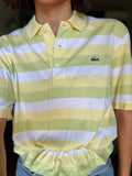 Polo Gilbi Lacoste righe verdine e gialline