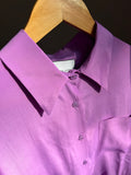 Camicia sartoriale seta malva