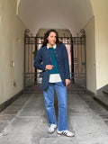 Blazer blu bordo tondo