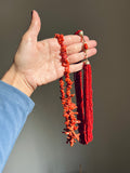 Collana fili di perline corallo