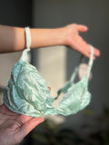 Reggiseno di seta mod.1 • triangolo • verde acqua