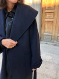 Cappotto sartoriale corto blu scuro