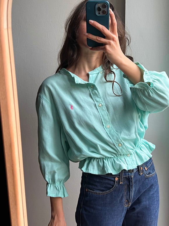 Camicia Gilbi Ralph Lauren verde acqua