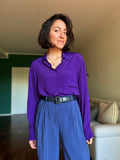 PRE ORDINE • Camicia sartoriale seta viola