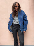 Giacca jeans imbottita tipo bomber