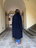 Cappotto blu notte pura lana