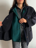 Giacca blu con gilet verde