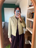 Giacca di pelle beige